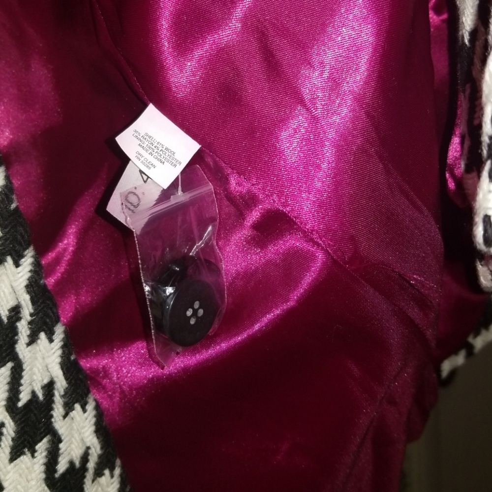 NWT Amazing Houndstooth  Winter Coat - Picture 5 of 7